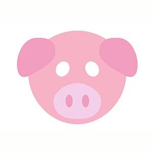 Máscara de Cerdo para imprimir
