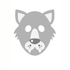 Máscara de Lobo para imprimir